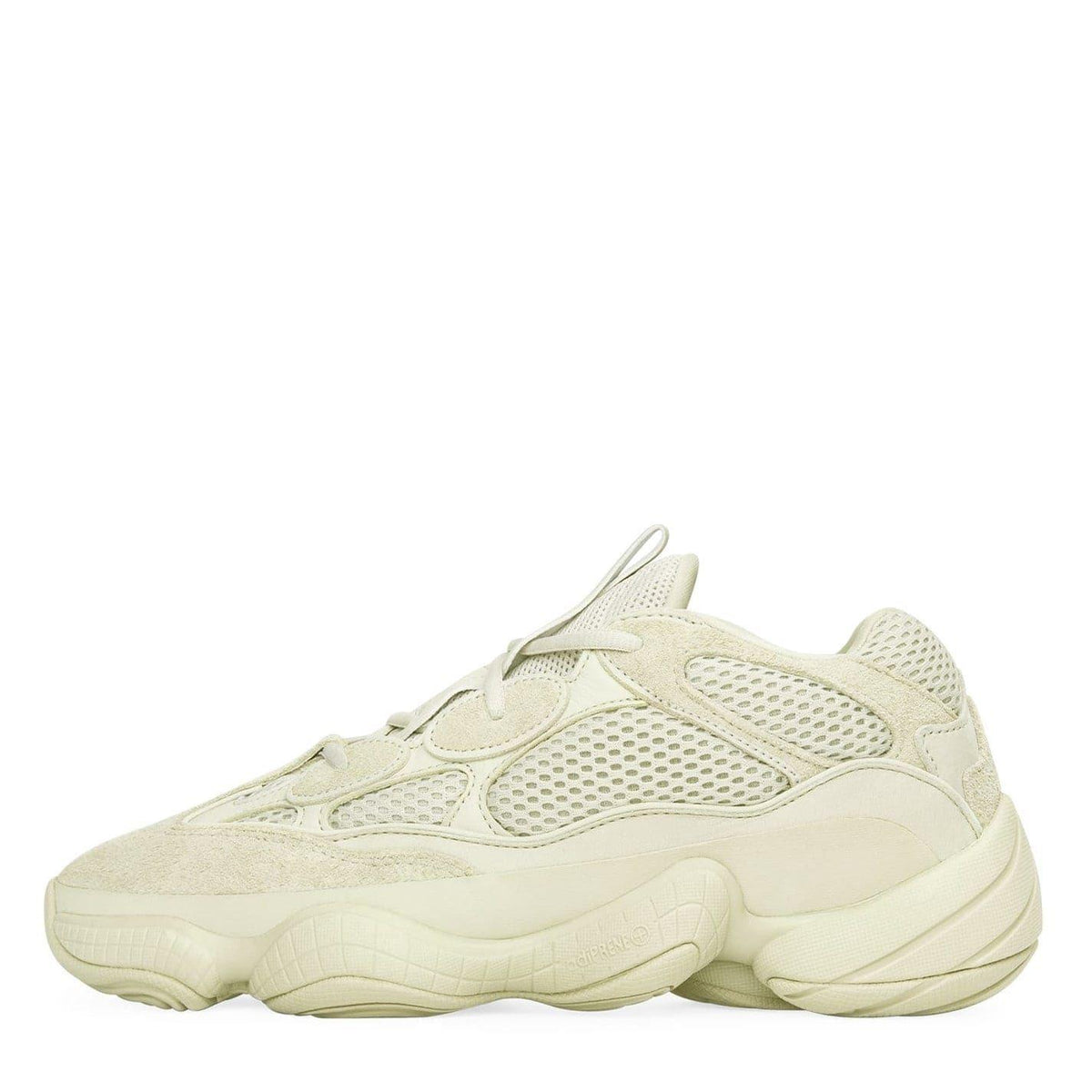 Yellow - Back - Yeezy Mens 500 Suede Panel Trainers
