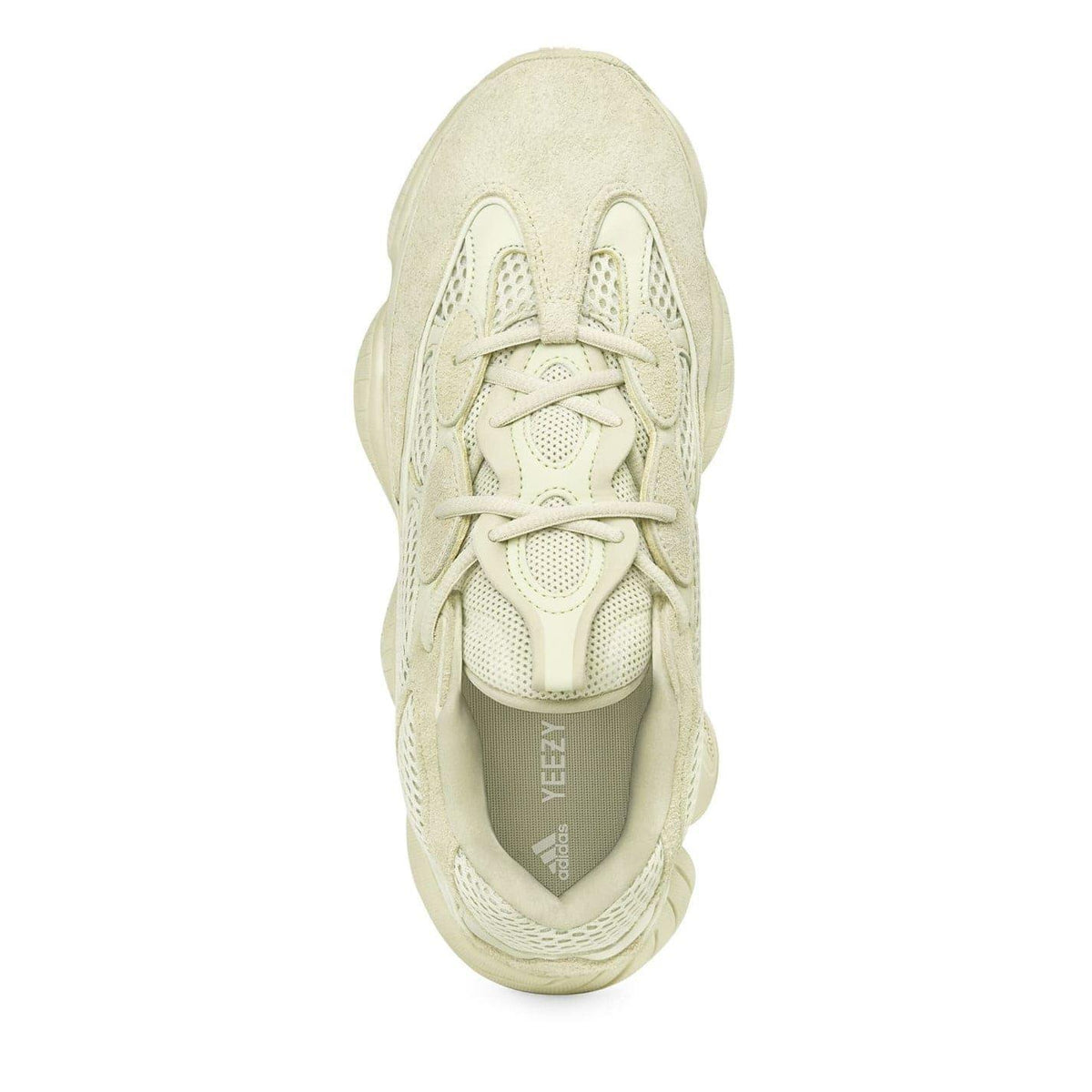Yellow - Side - Yeezy Mens 500 Suede Panel Trainers