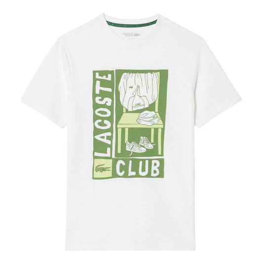 White - Front - Lacoste Mens Club T-Shirt