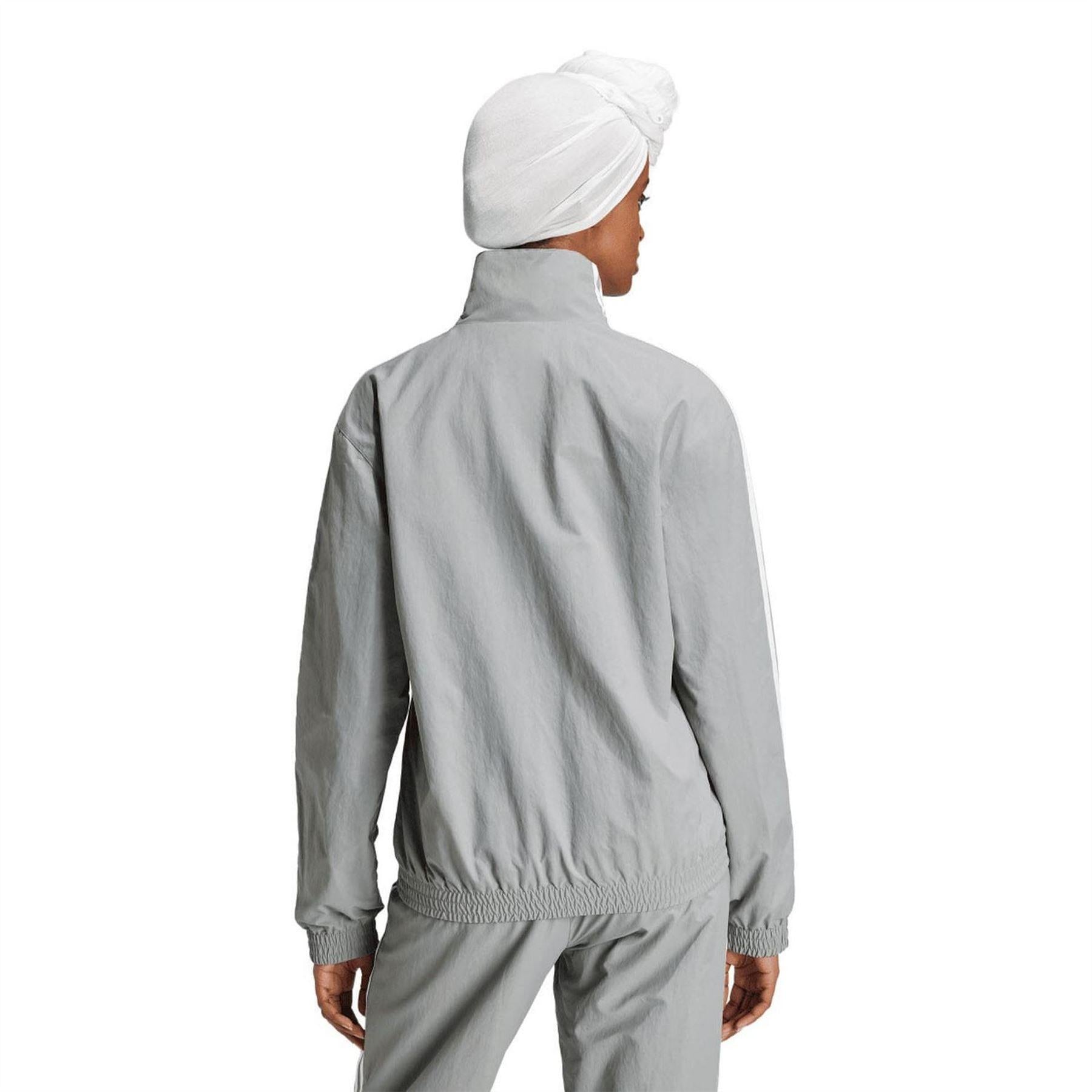 Grey - Back - Adidas Mens Originals 3 Stripes Regular Track Jacket