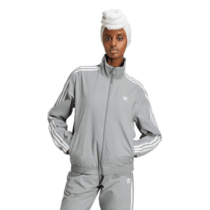 Grey - Front - Adidas Mens Originals 3 Stripes Regular Track Jacket