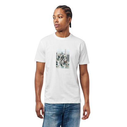 Off White - Side - Armani Exchange Mens Skyline Crew Neck T-Shirt
