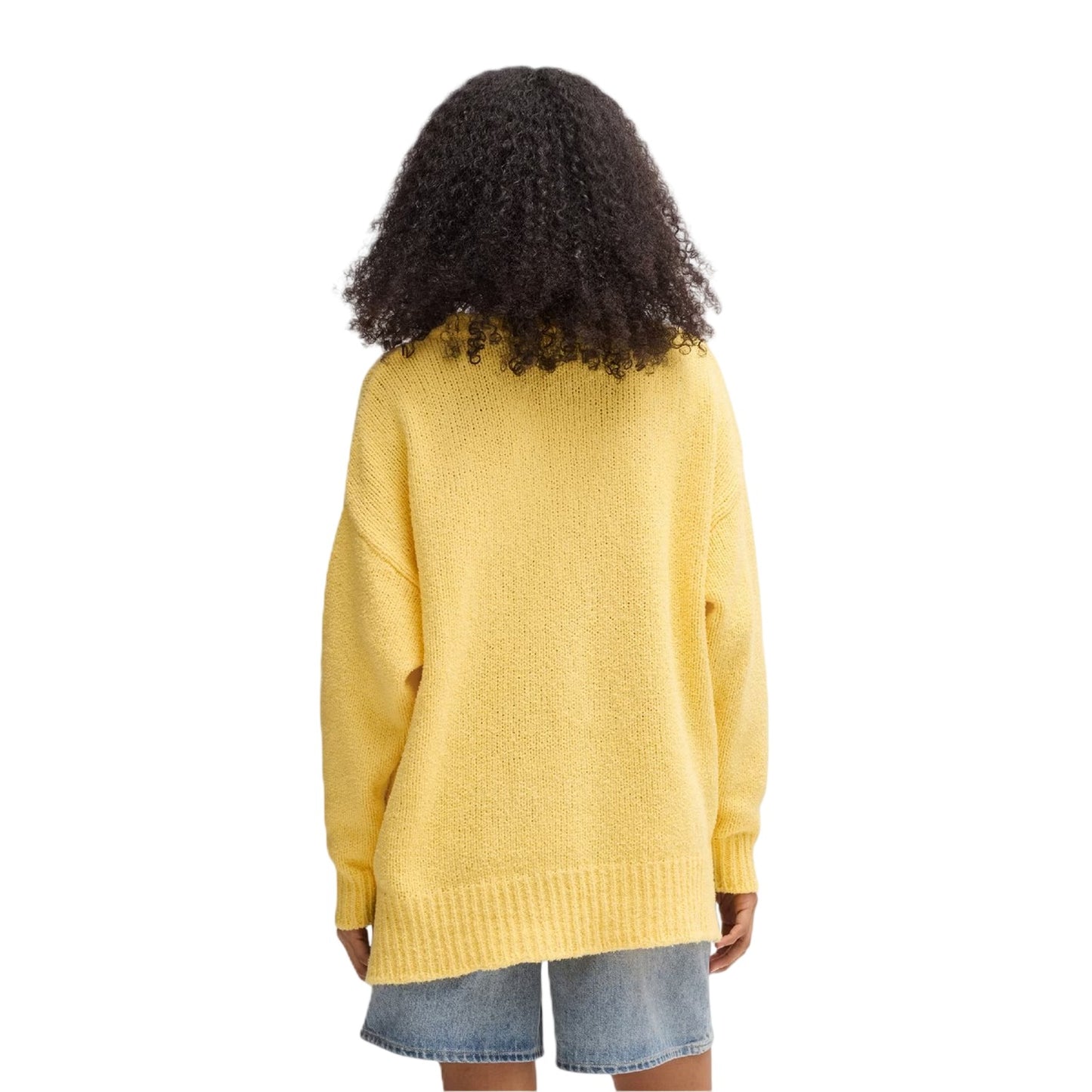 Yellow - Back - Hugo Womens-Ladies Sareedi Lettering Oversized Sweatshirt