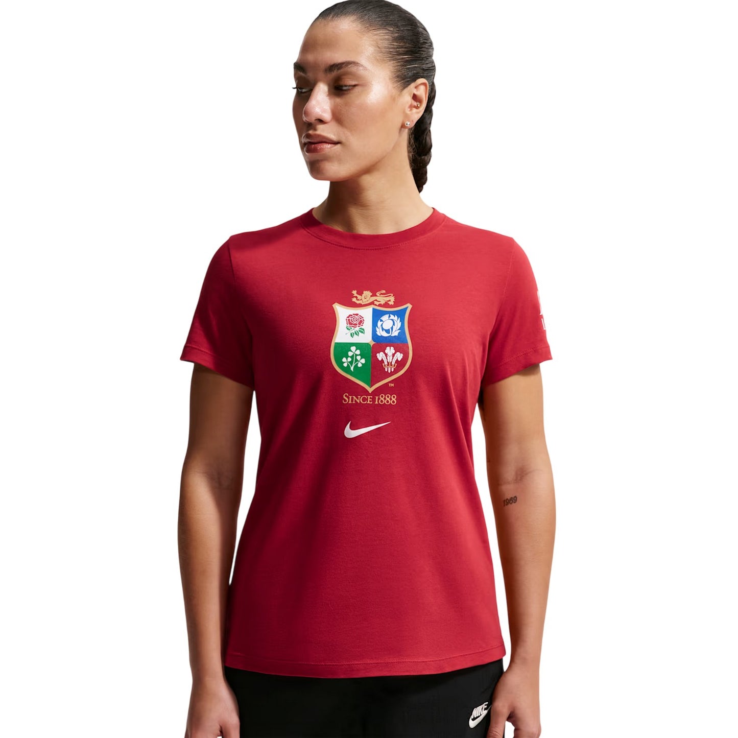 Pepper Red-White - Side - Nike Womens-Ladies British & Irish Lions T-Shirt