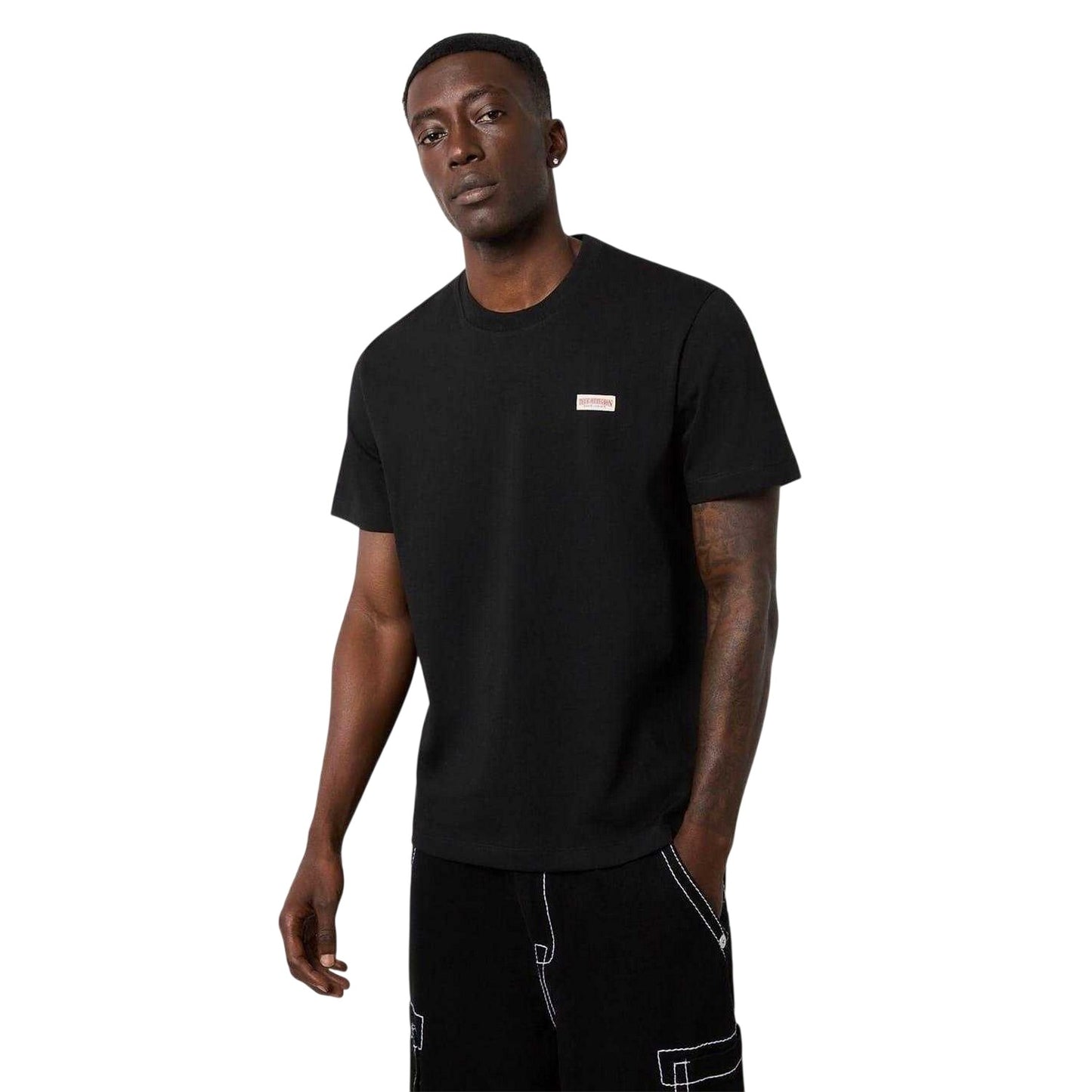Black - Front - True Religion Mens Cotton T-Shirt