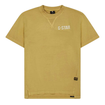 Buff Yellow - Front - G-Star Childrens-Kids Nifous Logo Crew Neck T-Shirt