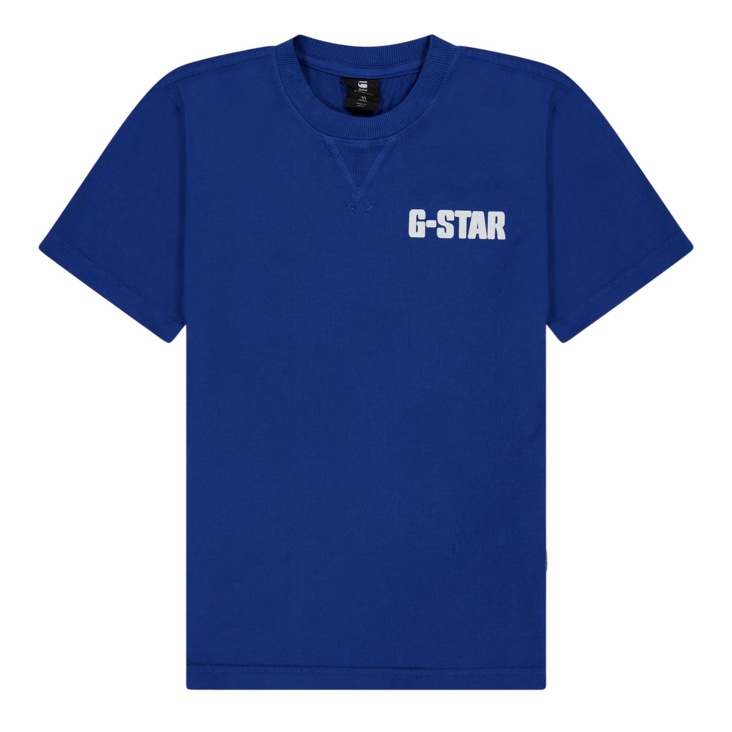 Blue - Front - G-Star Childrens-Kids Nifous Logo Crew Neck T-Shirt