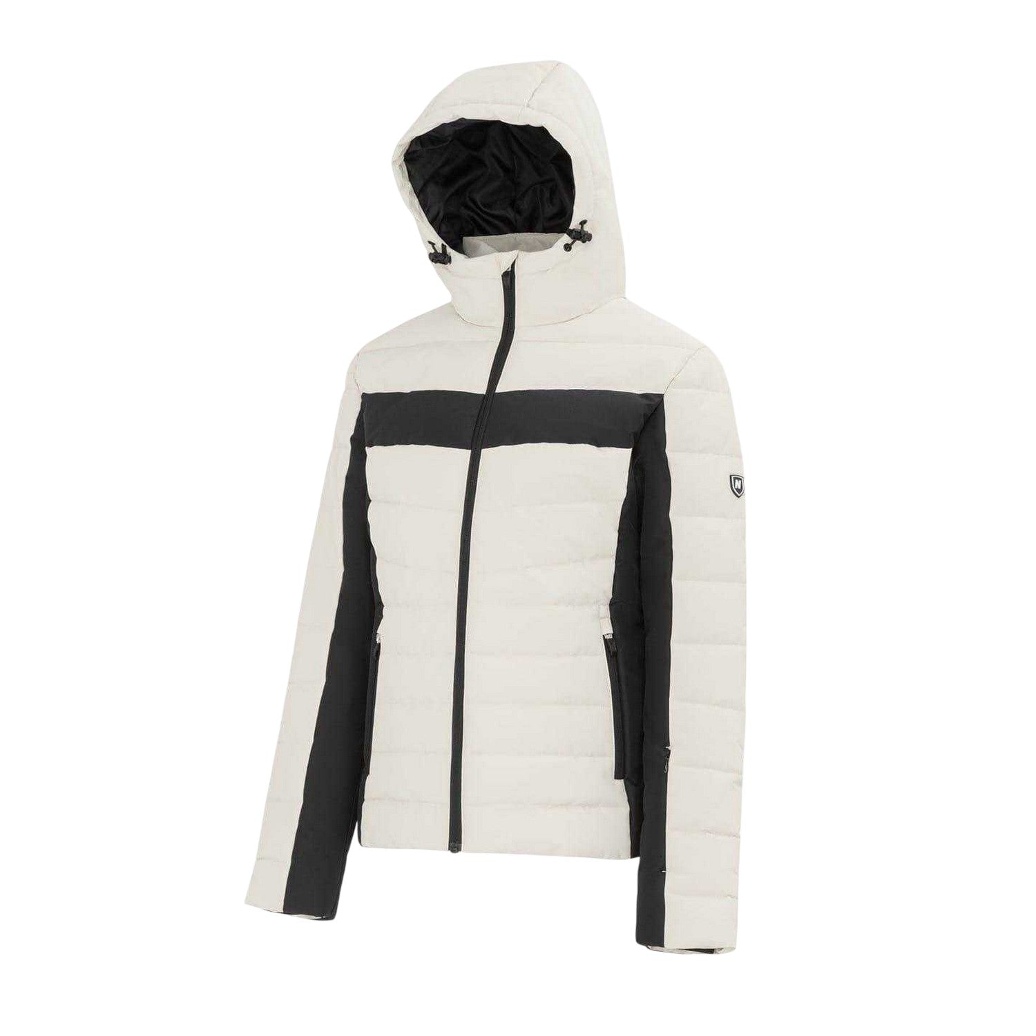 Cream-Black - Side - Nevica Womens-Ladies Moritz Jacket