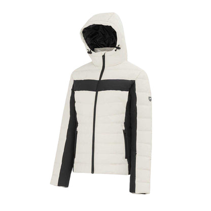 Cream-Black - Side - Nevica Womens-Ladies Moritz Jacket