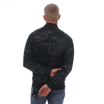 Black - Back - Adidas Mens SSTR Camouflage Slim Track Top