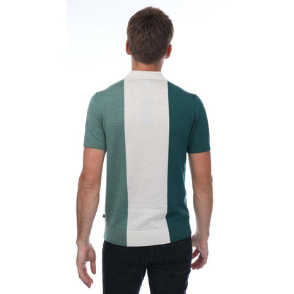 Green - Back - Ted Baker Mens Swansea Merino Wool Polo Shirt