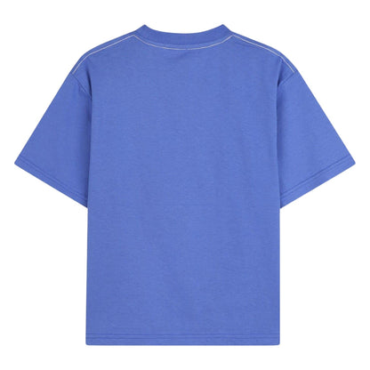 Blue - Back - Timberland Childrens-Kids Logo Crew Neck T-Shirt