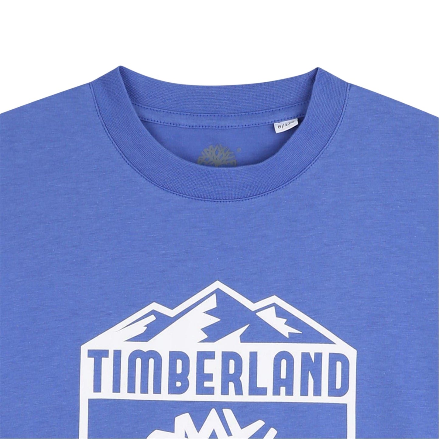 Blue - Side - Timberland Childrens-Kids Logo Crew Neck T-Shirt