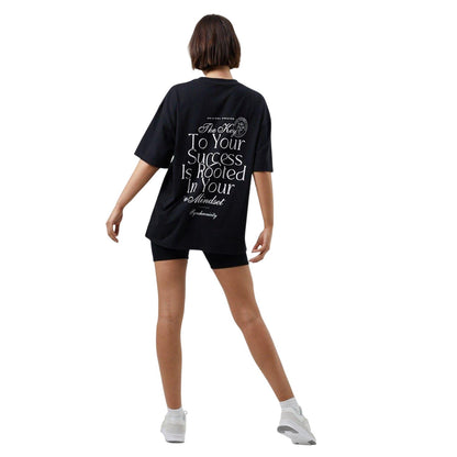 Jet Black - Back - Original Creator Womens-Ladies Mindset Slouch T-Shirt