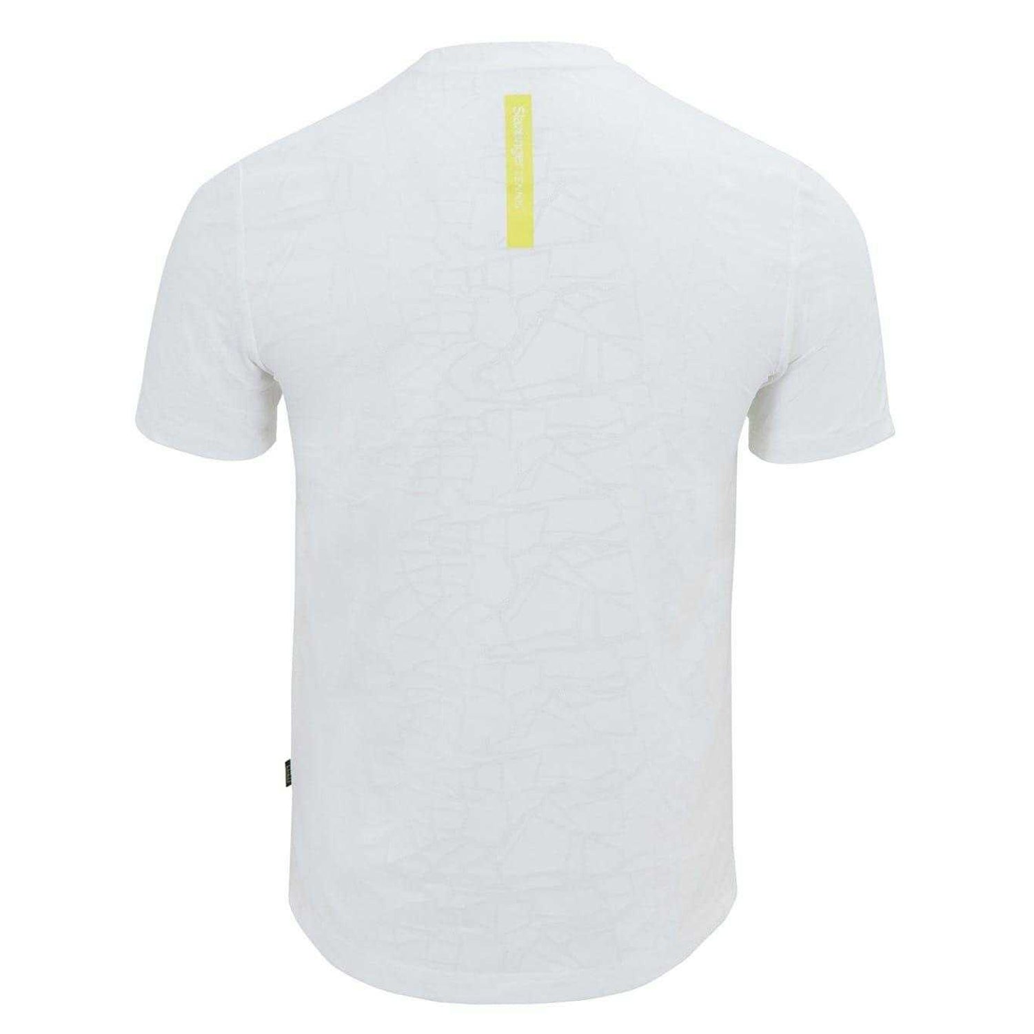 White - Back - Slazenger Mens Logo Knitted T-Shirt