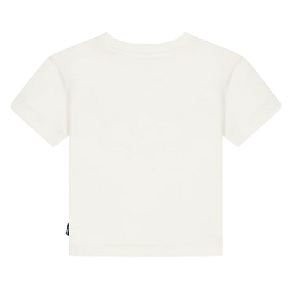 White-Black - Back - Palm Angels Childrens-Kids Spray Logo T-Shirt