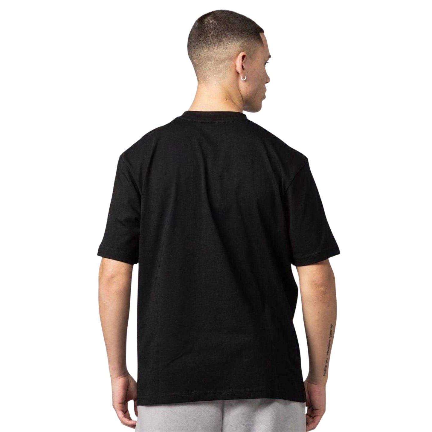 Black - Back - Mercier Mens 2.0 Badge Crew Neck Oversized T-Shirt