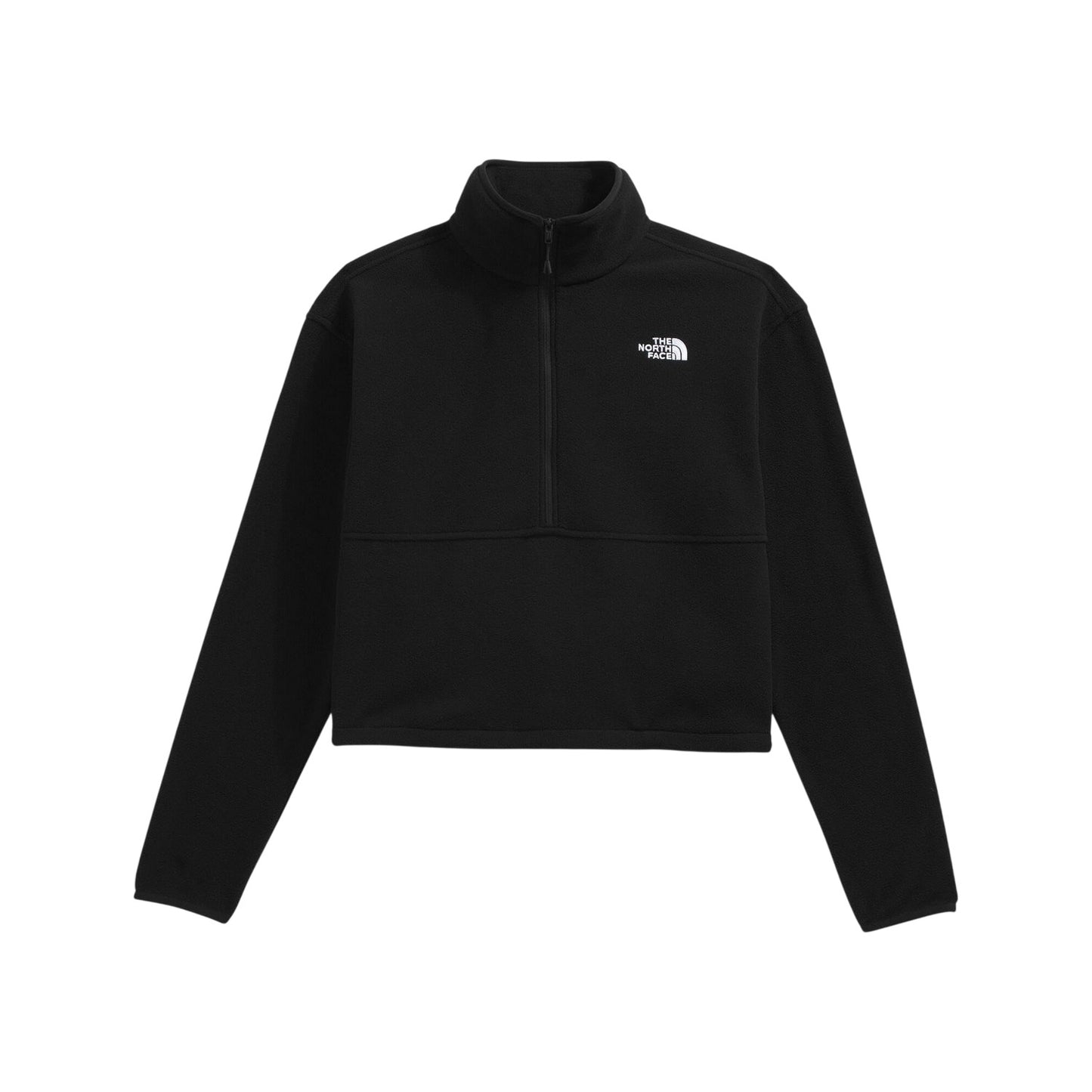 Black - Front - The North Face Womens-Ladies Glacier Quarter Zip Long-Sleeved Sweatshirt