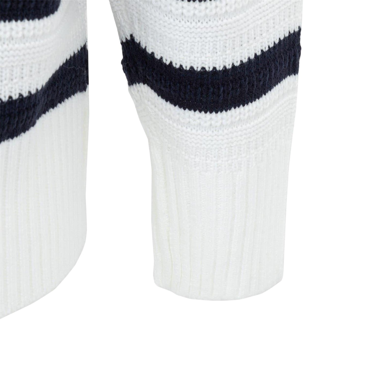 Black-White - Lifestyle - Miso Womens-Ladies Stripe Knitted Relaxed Fit Jumper