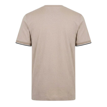 Light Beige - Back - Boss Mens Thompson 04 Regular T-Shirt