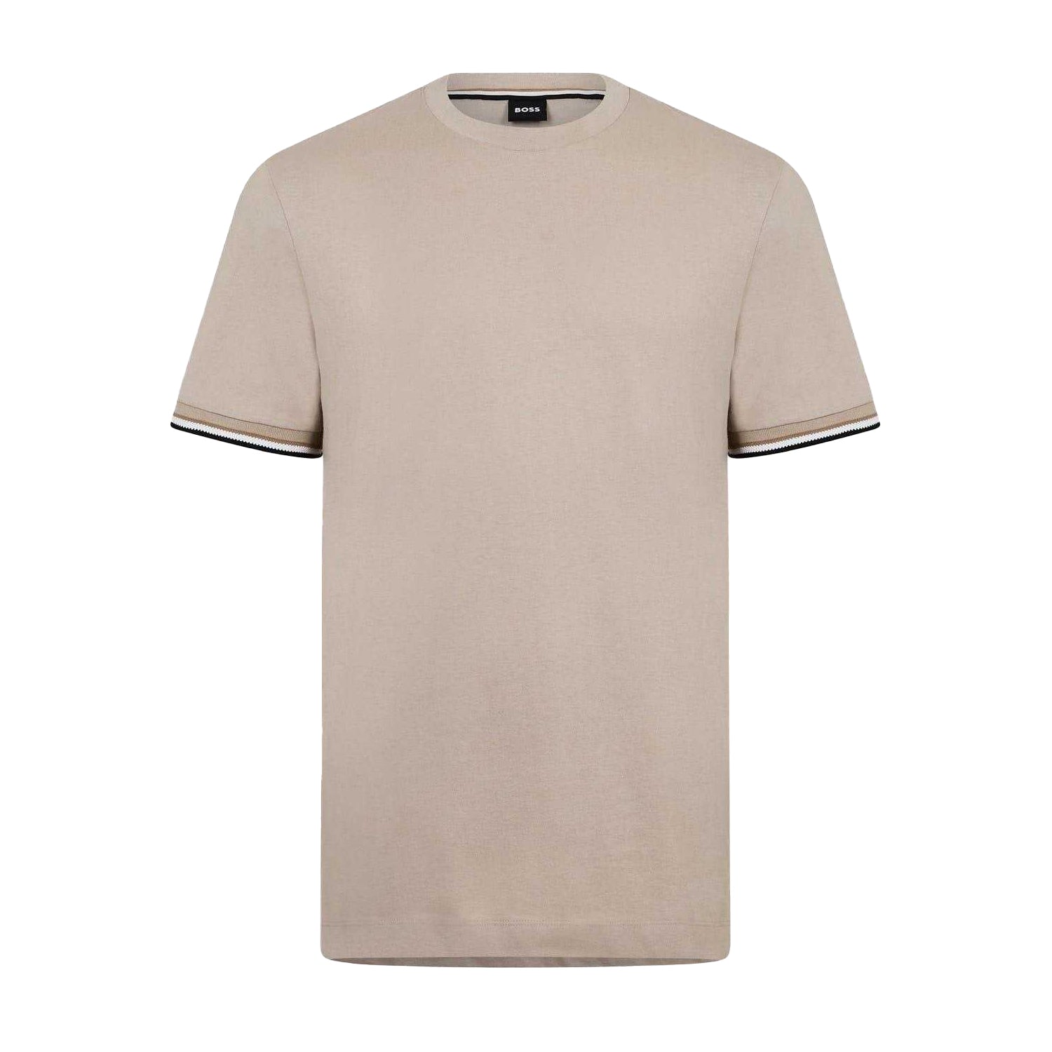 Light Beige - Front - Boss Mens Thompson 04 Regular T-Shirt
