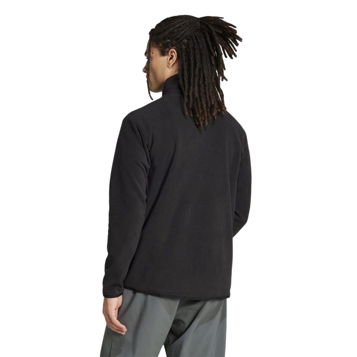 Black - Back - Adidas Mens Multi Essentials Full Zip Fleece Jacket