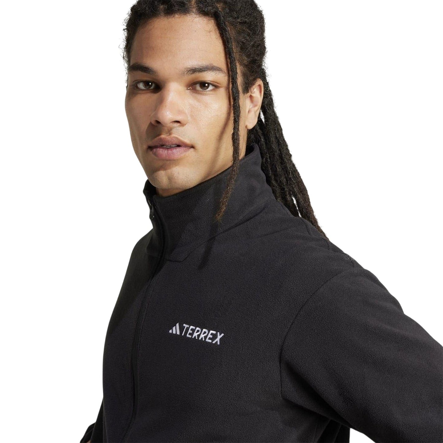 Black - Side - Adidas Mens Multi Essentials Full Zip Fleece Jacket