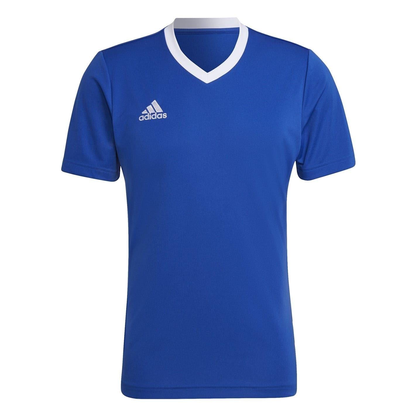 Royal Blue - Front - Adidas Mens Entrada 22 V Neck Training T-Shirt