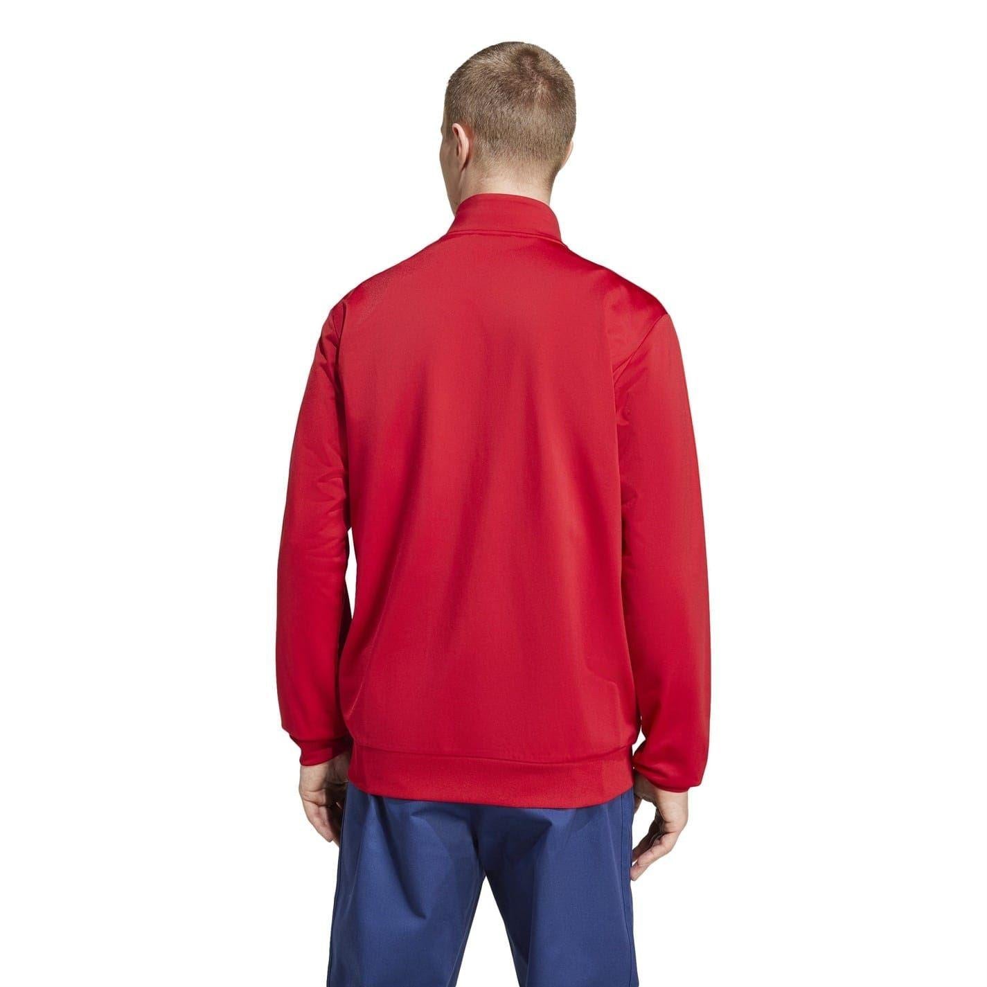 Red - Side - Adidas Mens 2024-2025 FC Bayern Munich Recycled Polyester Track Top
