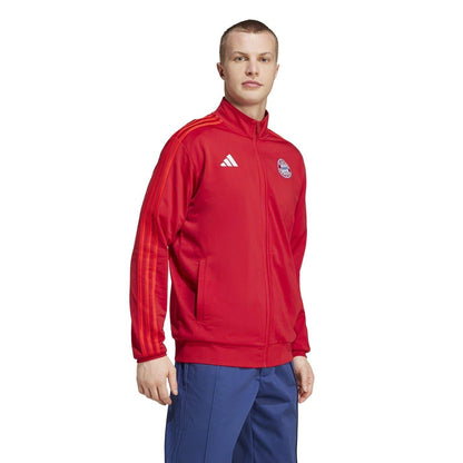 Red - Lifestyle - Adidas Mens 2024-2025 FC Bayern Munich Recycled Polyester Track Top