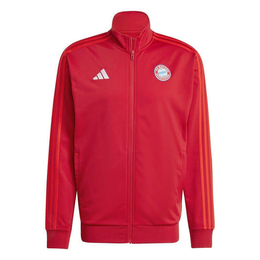 Red - Front - Adidas Mens 2024-2025 FC Bayern Munich Recycled Polyester Track Top