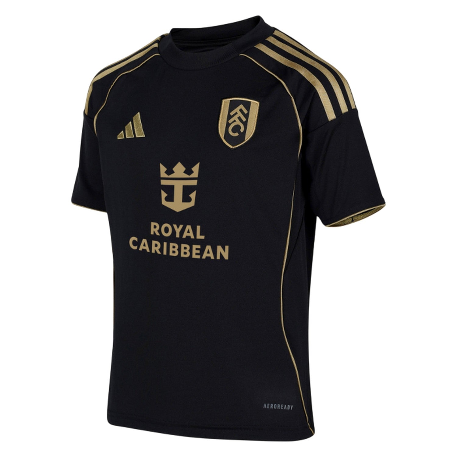 Black-Gold - Side - Fulham FC Childrens-Kids 25-26 Adidas Third Jersey
