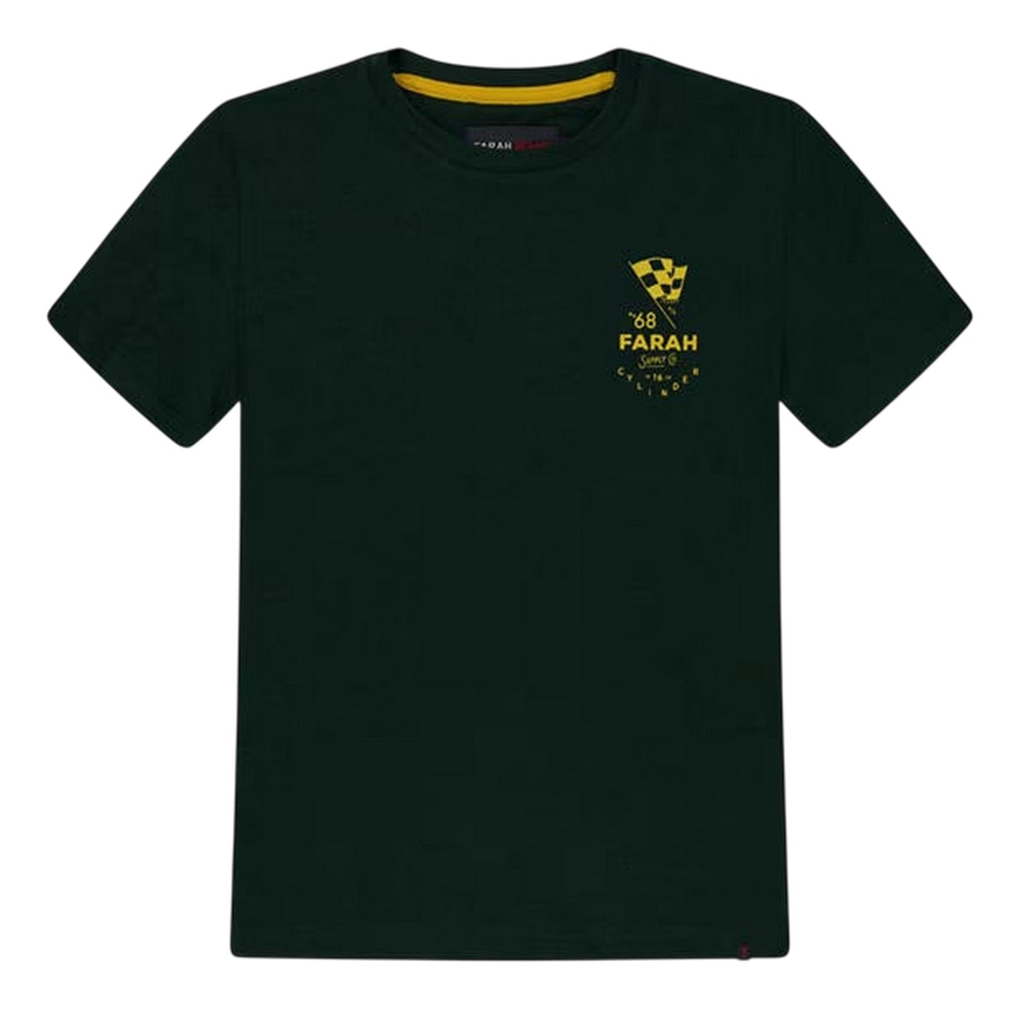 Green - Front - Farah Childrens-Kids Lettering Logo T-Shirt