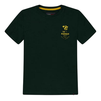 Green - Front - Farah Childrens-Kids Lettering Logo T-Shirt
