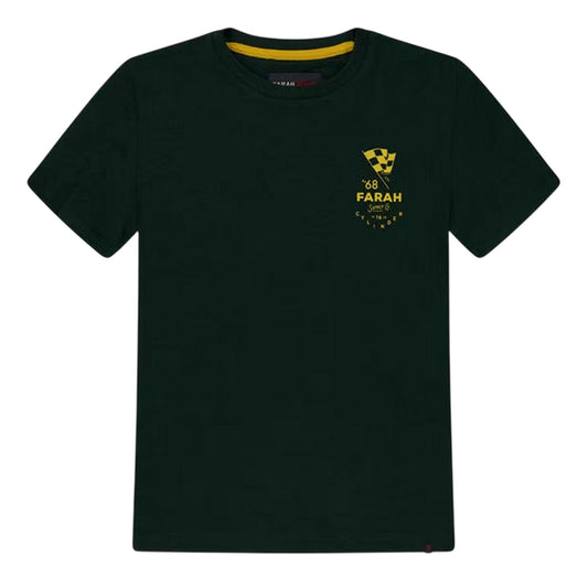 Green - Front - Farah Childrens-Kids Lettering Logo T-Shirt