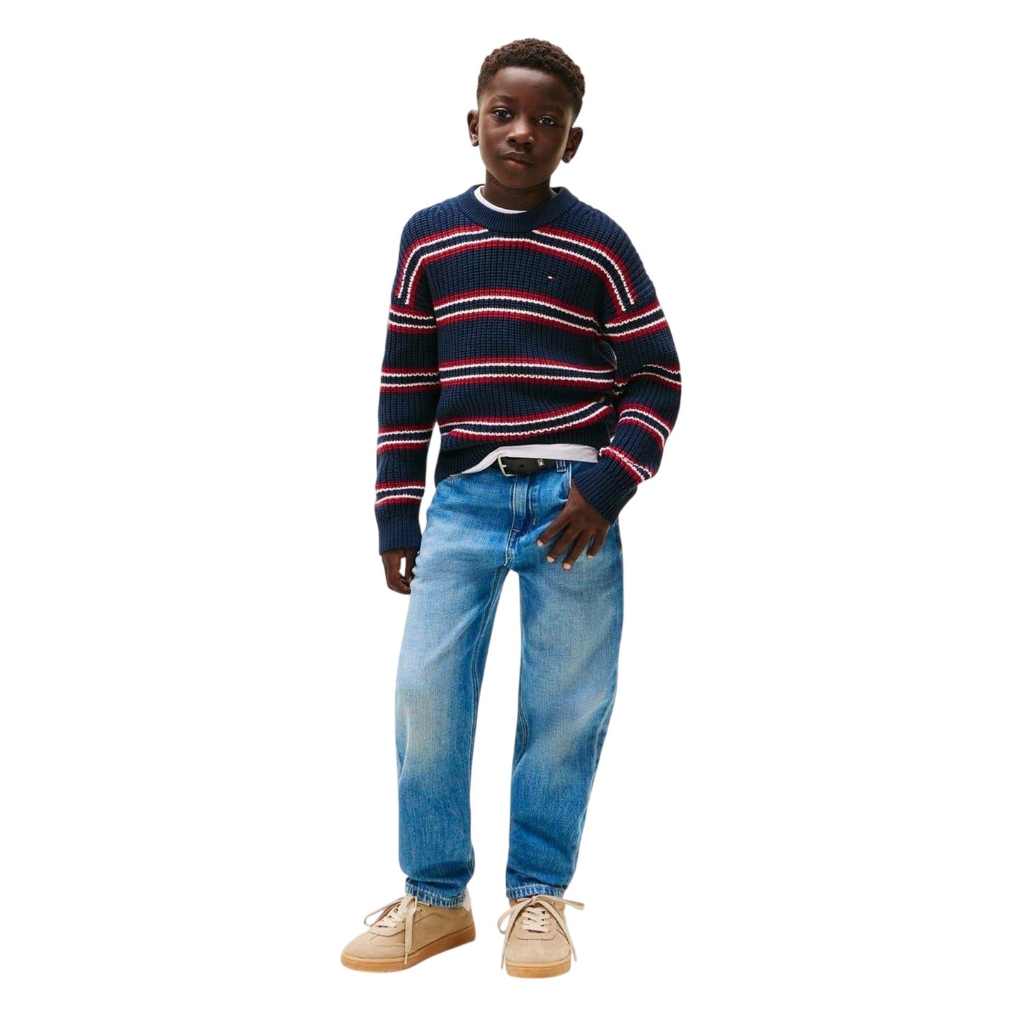 Navy-Multicoloured - Lifestyle - Tommy Hilfiger Childrens-Kids Knitted Sweater Top