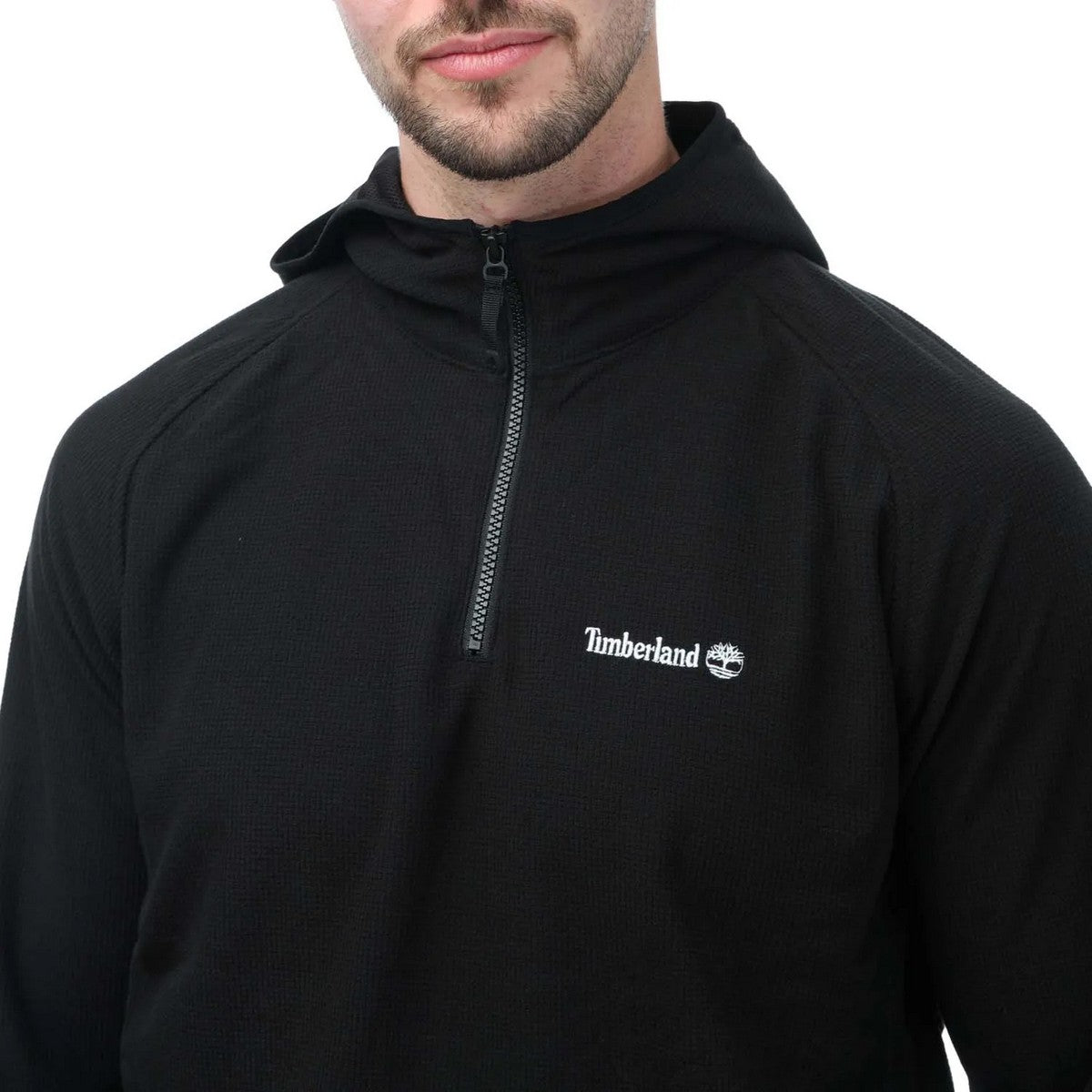 Black - Side - Timberland Mens Kearsage Polartech Quarter Zip Fleece Top