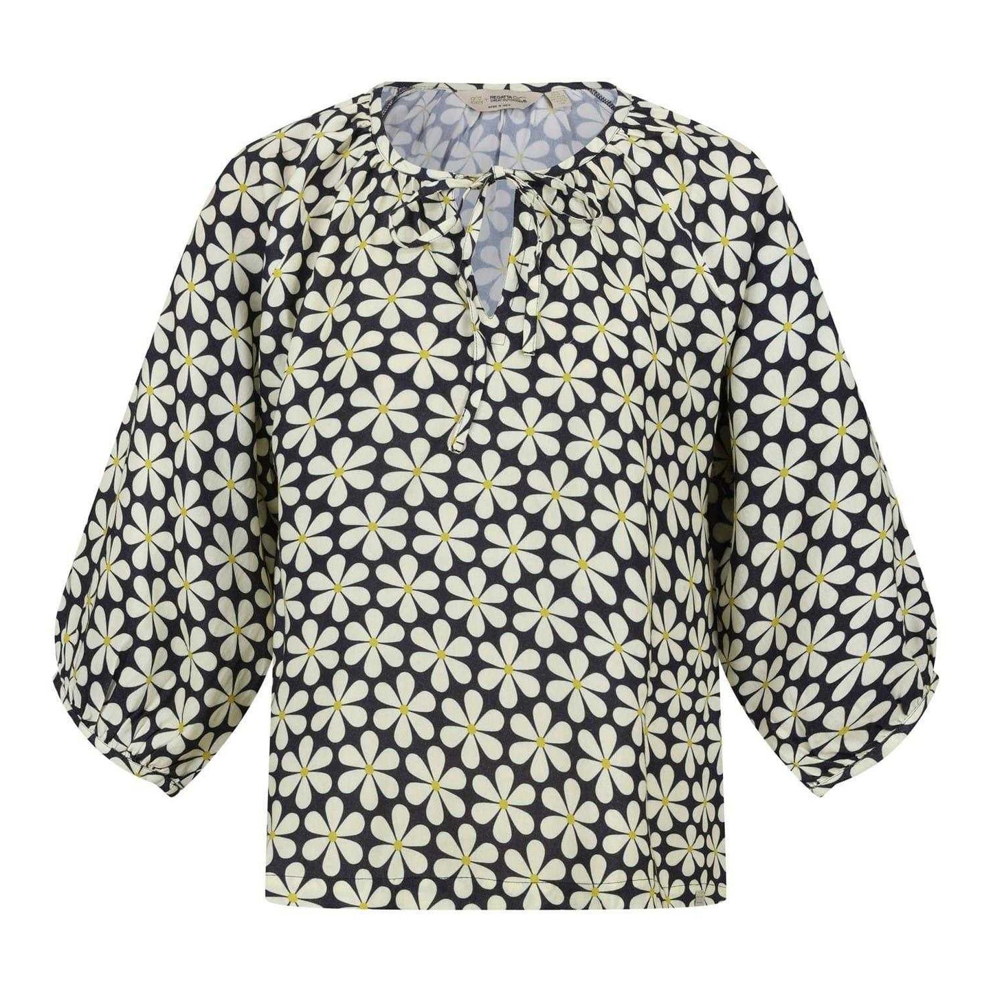 Black Daisy - Front - Regatta Womens-Ladies Peasant Balloon Sleeve Blouse