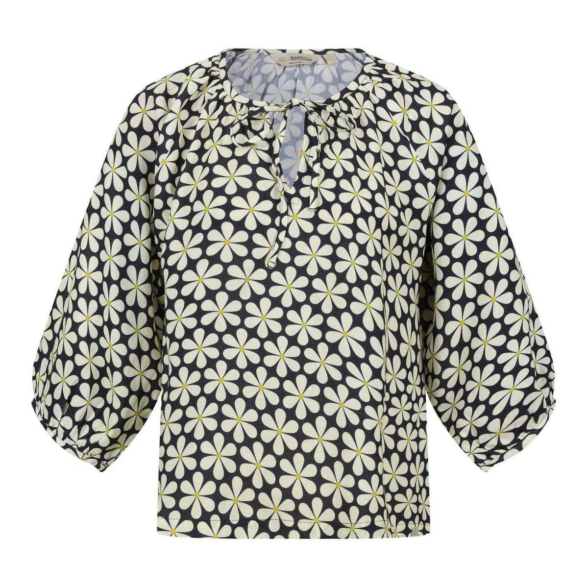 Black Daisy - Front - Regatta Womens-Ladies Peasant Balloon Sleeve Blouse