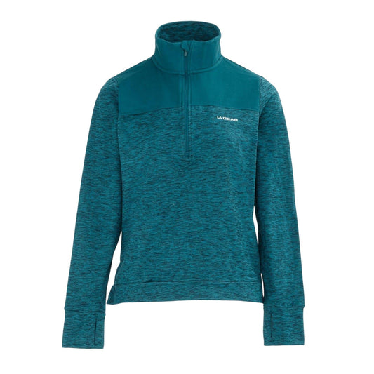 Green - Front - LA Gear Womens-Ladies Half Zip Sweatshirt