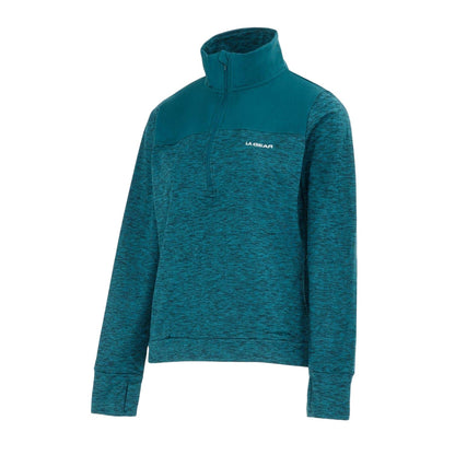 Green - Side - LA Gear Womens-Ladies Half Zip Sweatshirt