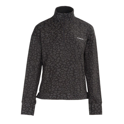 Black - Front - LA Gear Womens-Ladies Half Zip Sweatshirt