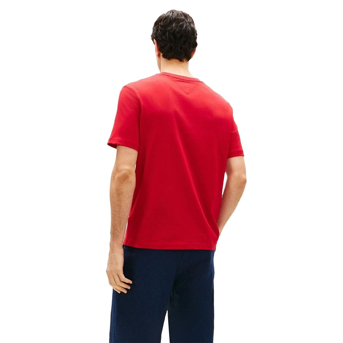 Red - Back - Tommy Hilfiger Mens Stack Logo T-Shirt