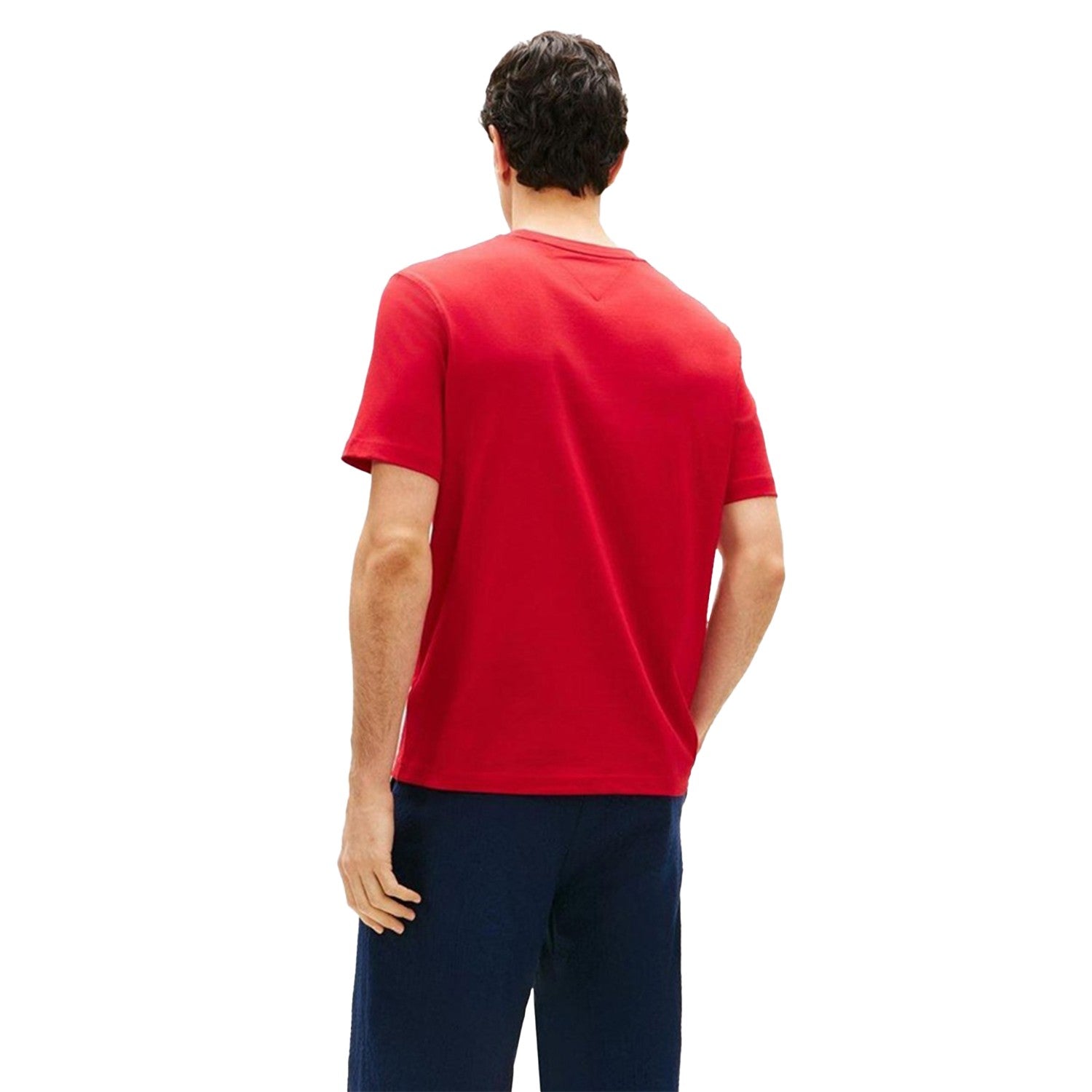 Red - Back - Tommy Hilfiger Mens Stack Logo T-Shirt
