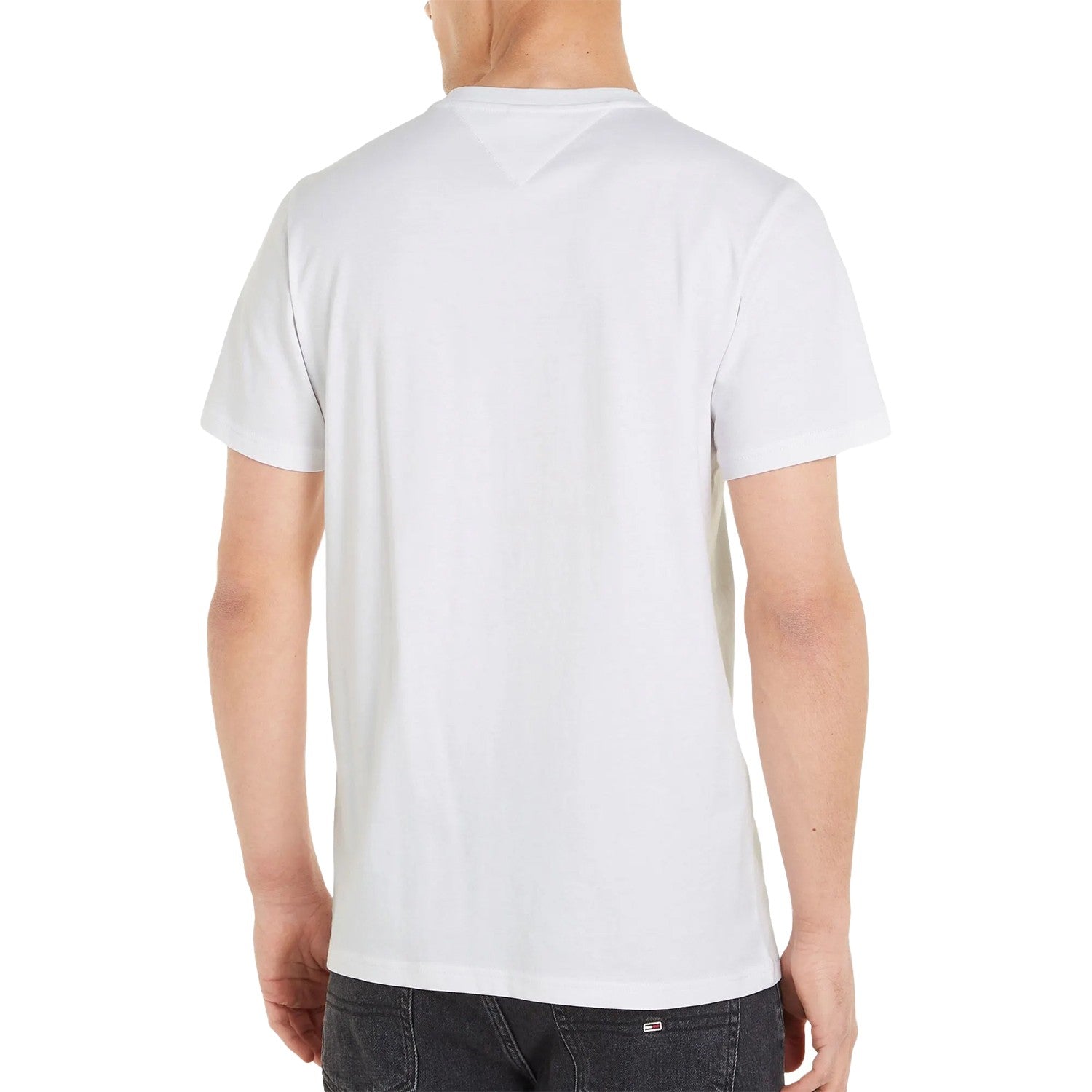 White - Back - Tommy Hilfiger Mens Stack Logo T-Shirt