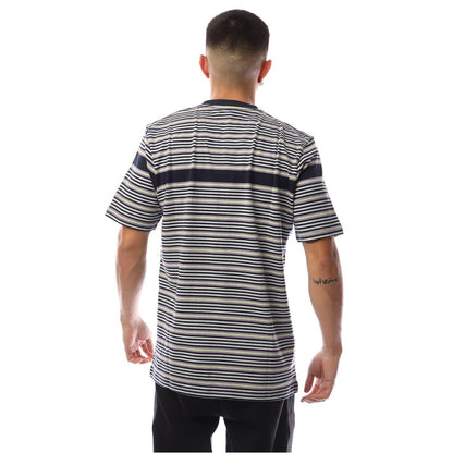 Navy - Side - Marshall Artist Mens Montesano Striped T-Shirt