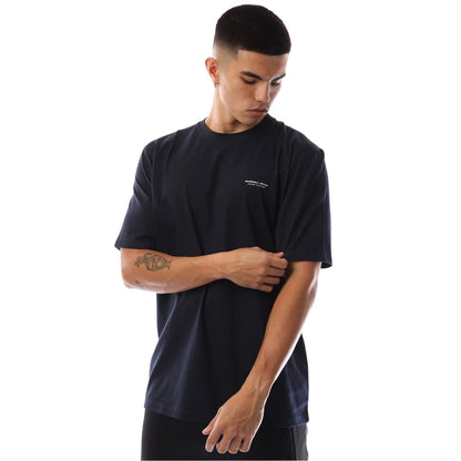 Navy - Side - Marshall Artist Mens Siren Box Crew Neck T-Shirt