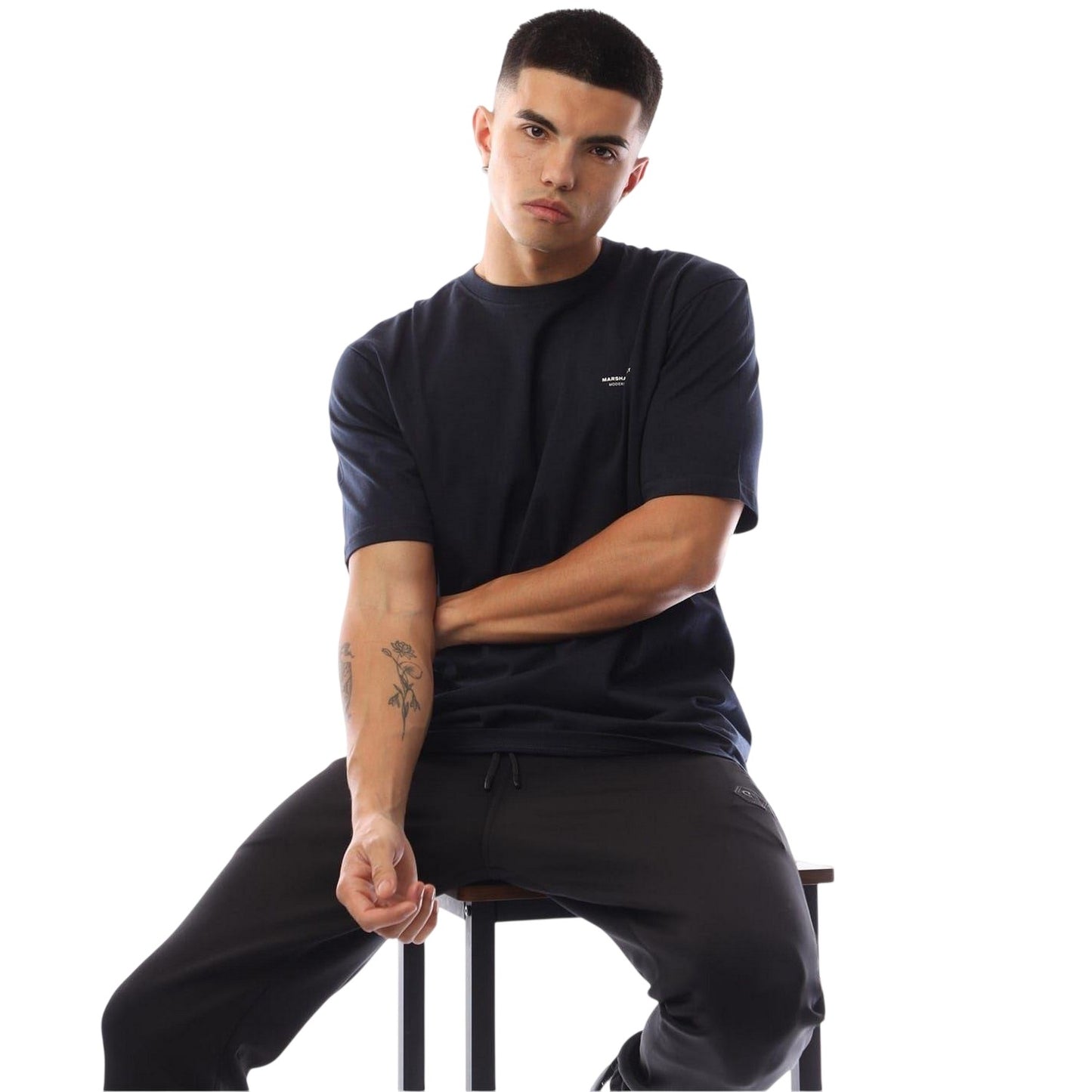 Navy - Lifestyle - Marshall Artist Mens Siren Box Crew Neck T-Shirt