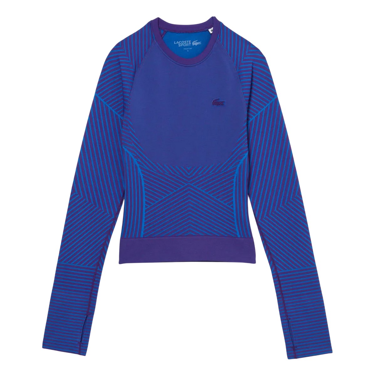 Blue - Front - Lacoste Womens-Ladies Seamless Top
