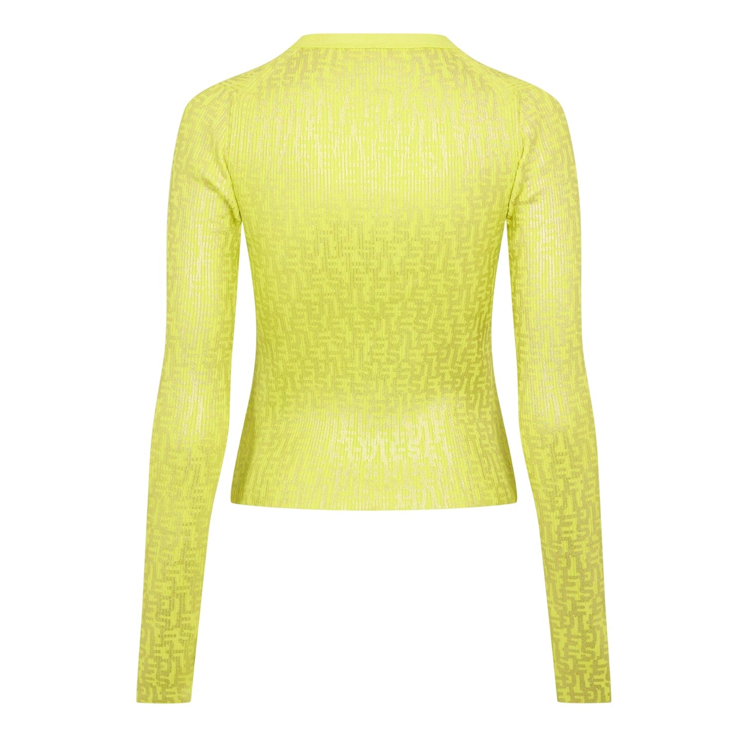 Yellow - Back - Diesel Womens-Ladies Metal Hook Slim Cardigan